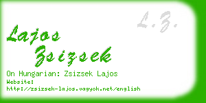 lajos zsizsek business card